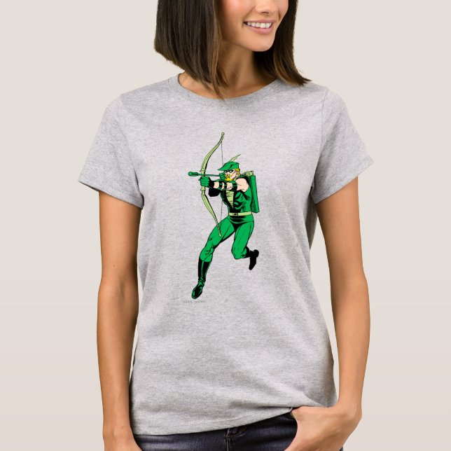 Green Arrow Shooting Arrow T-Shirt (Front)