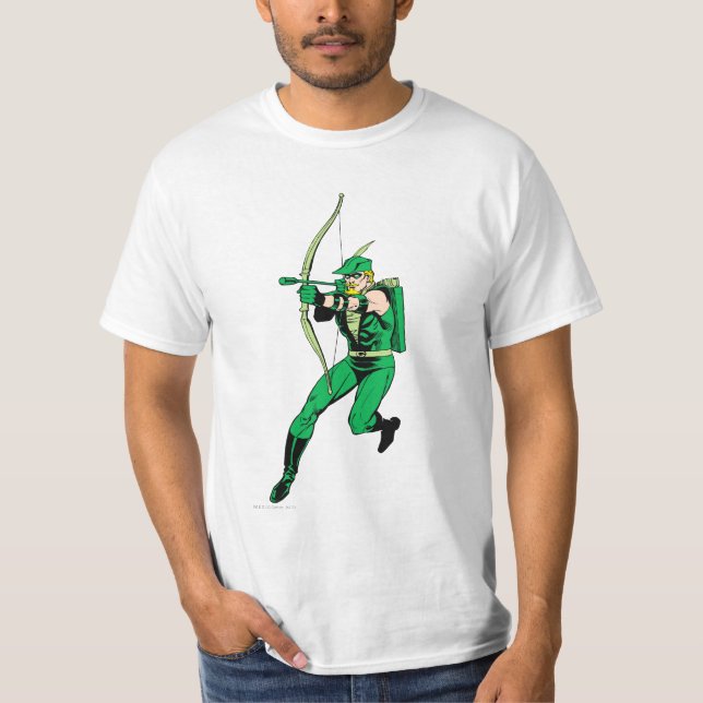 Green Arrow Shooting Arrow T-Shirt (Front)