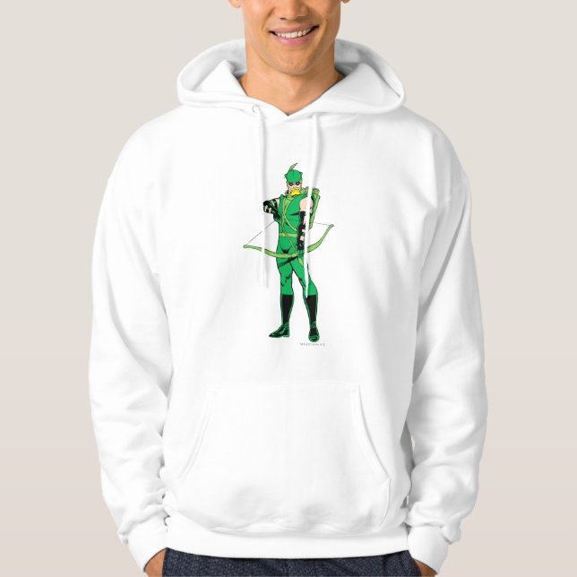 Green Arrow Standing with Bow Hoodie (Front)