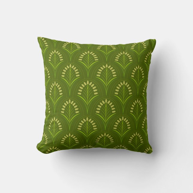 Green Art Deco Cushion (Front)