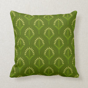 Green Art Deco Cushion