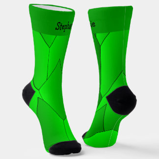 Green Art Deco Design Socks