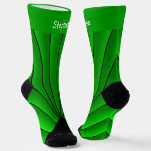 Green Art Deco Design Socks