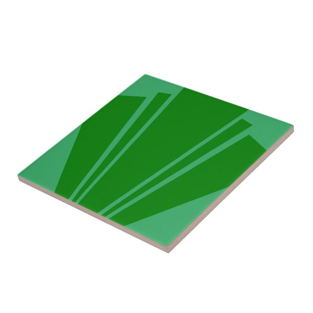 Green Art Deco Design Tile (Side)
