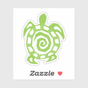 Green Art Deco turtle design