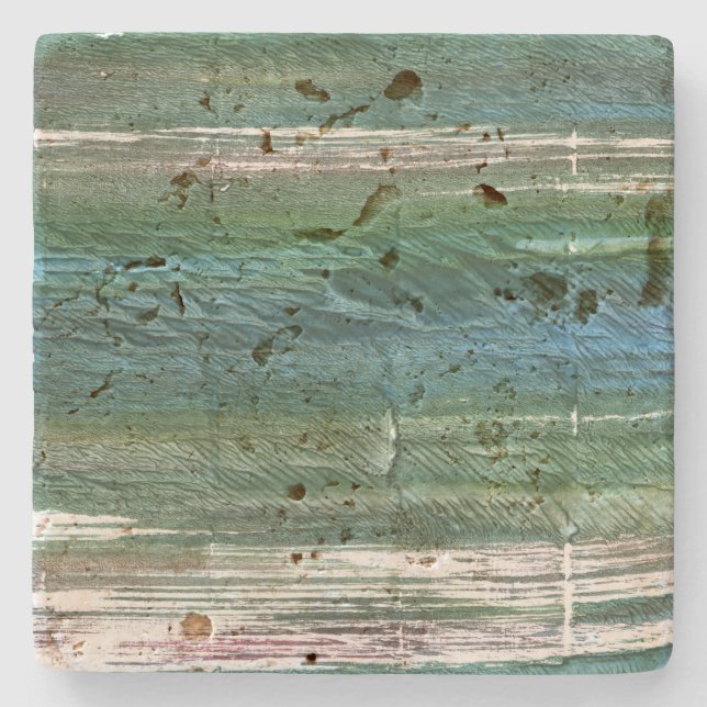 Green art stone coaster (Front)