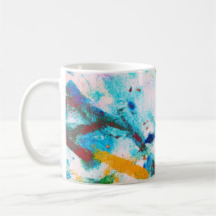 Green Artistic Canva. Purple Cool Illustration. Or Coffee Mug