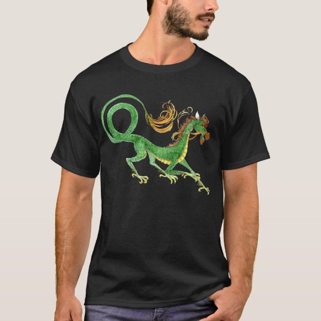 Green Asian Dragon shirt (Front)