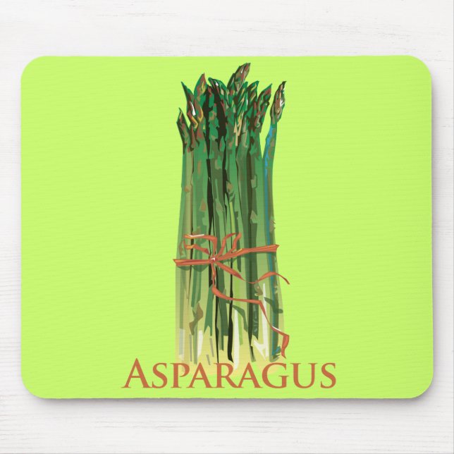 Green Asparagus Mouse Mat (Front)
