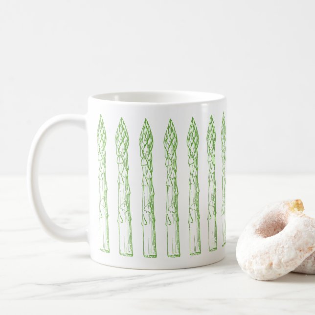 Green Asparagus Mug (With Donut)
