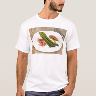 Green asparagus with ham and sauce T-Shirt