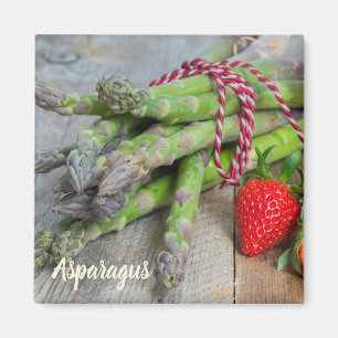 Green Asparagus with Strawberry Magnet