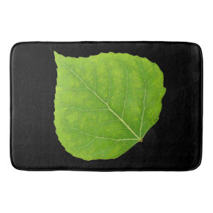 Green Aspen Leaf #11 Bath Mat