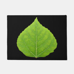Green Aspen Leaf #11 Doormat