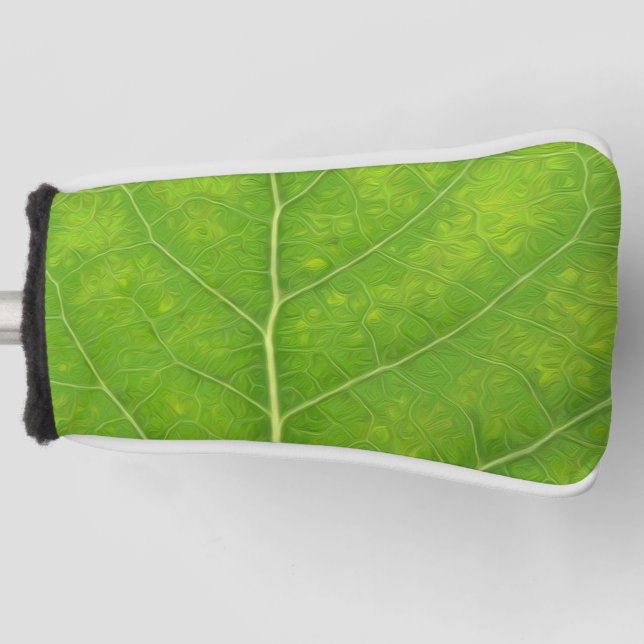 Green Aspen Leaf #11 Golf Head Cover (Front)
