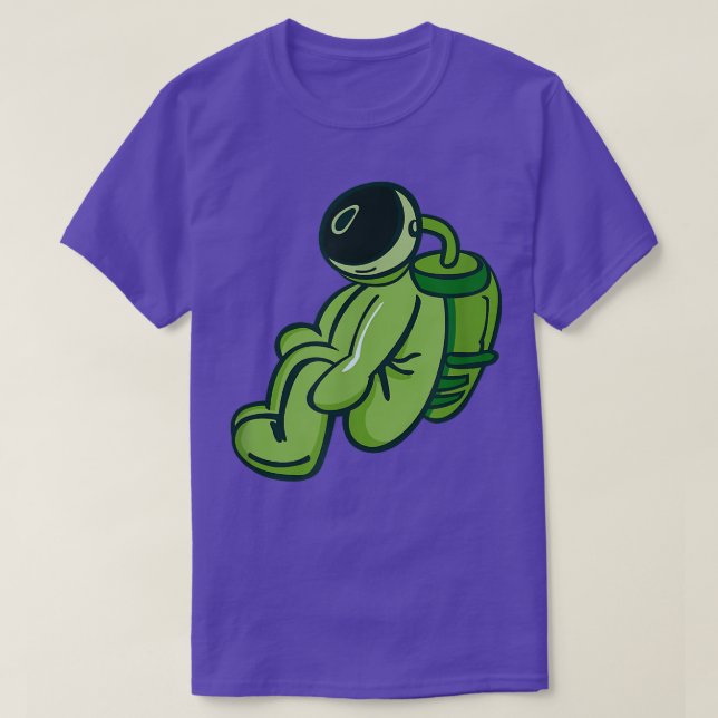 Green Astronaut  ASTRO NAUT  T-Shirt (Design Front)
