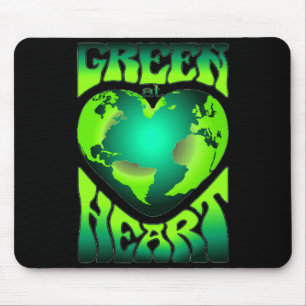 Green At Heart Eco Environmentally Friendly Retro Mouse Mat