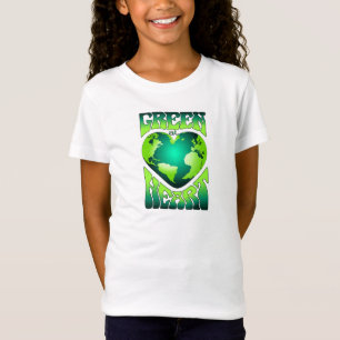 GREEN AT HEART Eco Environmentally Friendly Retro T-Shirt