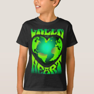 Green At Heart Eco Environmentally Friendly Retro T-Shirt