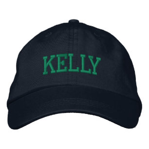 Green Athletic Block Monogram Custom Name Embroidered Hat