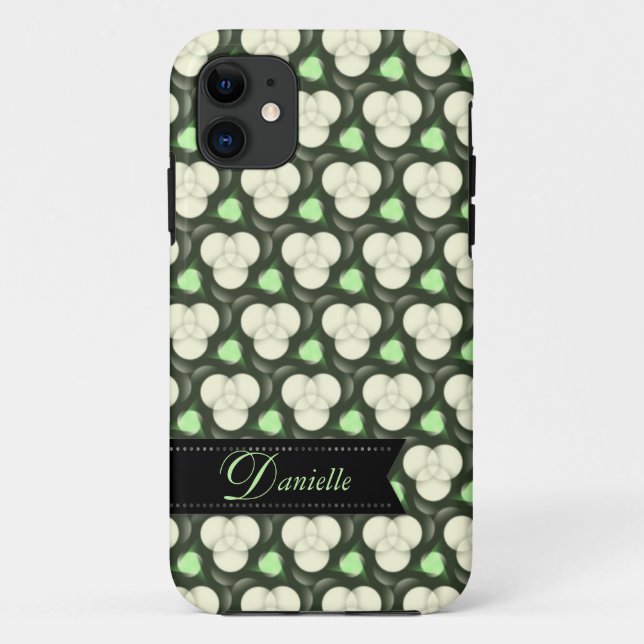 Green Atoms Modern pattern  iPhone 5 Case-mate Case-Mate iPhone Case (Back)