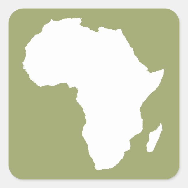 Green Audacious Africa Square Sticker (Front)