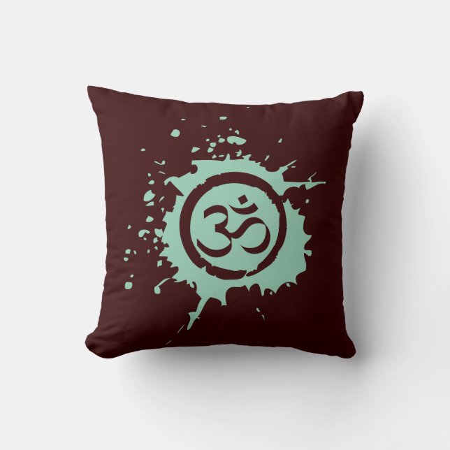 Green Aum Organic Planet Custom Cotton Pillows (Front)