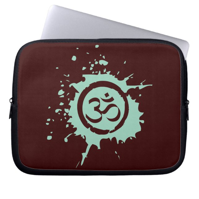 Green Aum Organic Planet Laptop Sleeve (Front)