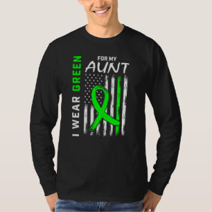 Green Aunt Kidney Disease Cerebral Palsy Awareness T-Shirt