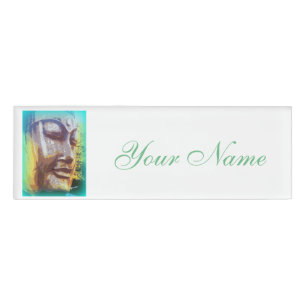 green aura buddha name tag