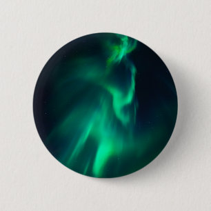 Green Aurora Northern Lights 6 Cm Round Badge
