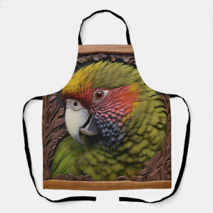 Green Australian Lorikeet Parrot, Apron