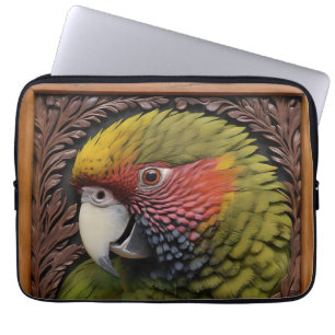 Green Australian Lorikeet Parrot, Laptop Sleeve