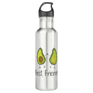 Green Avocado Cartoon Friendship Image Friend Art 710 Ml Water Bottle