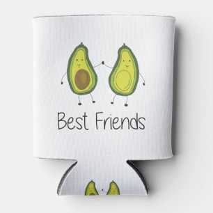 Green Avocado Cartoon Friendship Image Friend Art  Can Cooler