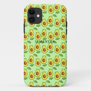 Green Avocado Cat iPhone 11 Case