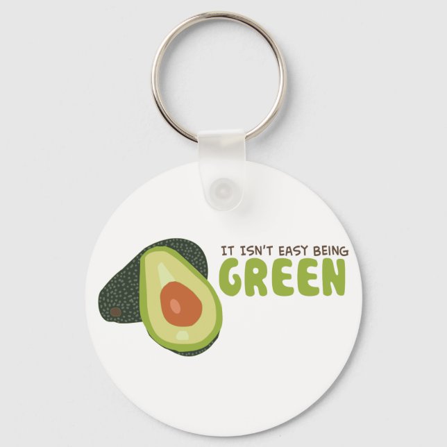 Green Avocado Key Ring (Front)