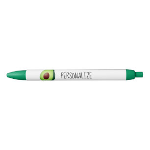 Green avocado logo custom writing pens
