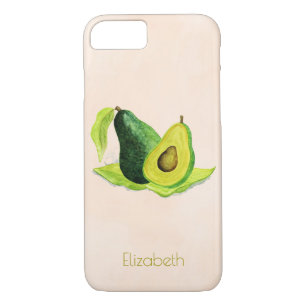 Green Avocado Still Life Fruit in Watercolors iPhone 8/7 Case