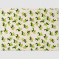 Green Avocados Watercolor Pattern