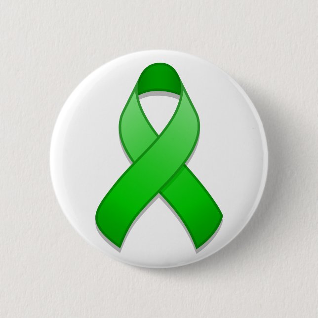 Green Awareness Ribbon Button (Front)