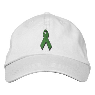 green awareness ribbon embroidered hat
