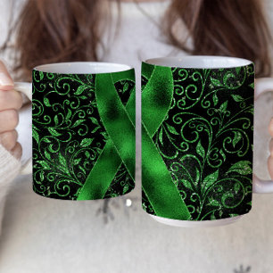 Green Awareness Ribbon Mug Design