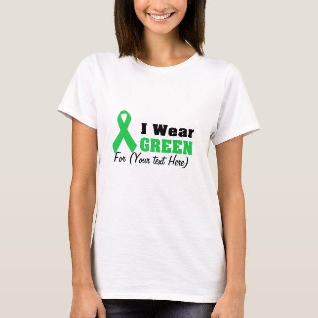 Green Awareness Ribbon T-Shirt (Front)