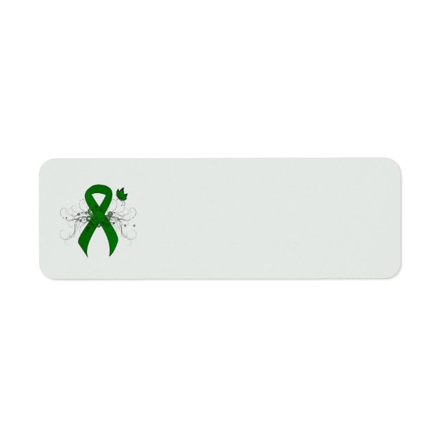 Green Awareness Ribbon with Butterfly (Front)