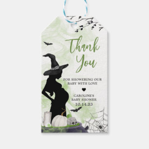 Green Baby Brewing Witch Baby Shower Favour Tags