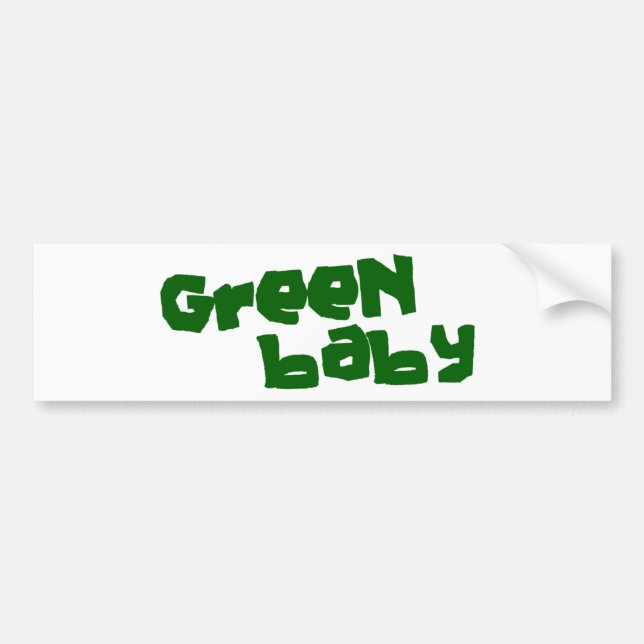 Green baby bumper sticker (Front)