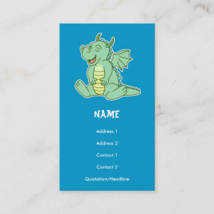 Green Baby Dragon Play Date/Business Card