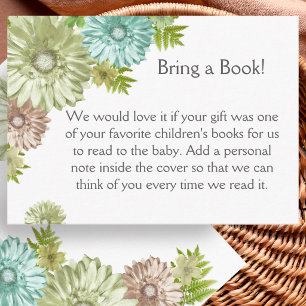 Green Baby In Bloom Brunch Shower Enclosure Card