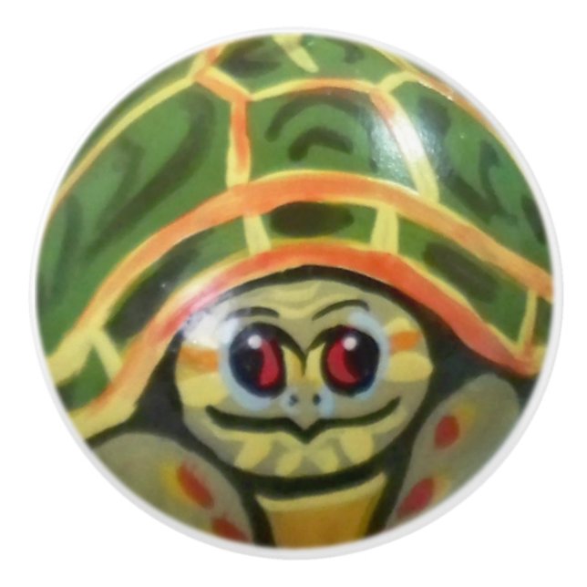 Green Baby Turtle Drawer Door Cabinet Knob Kids